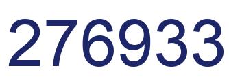 Number 276933 blue image