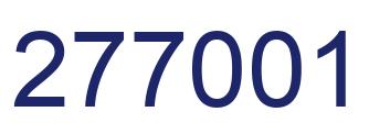Number 277001 blue image