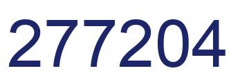 Number 277204 blue image