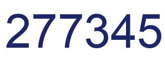 Number 277345 blue image