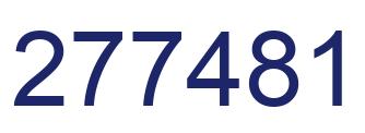 Number 277481 blue image