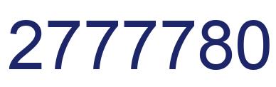 Number 2777780 blue image