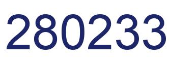 Number 280233 blue image