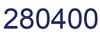 Number 280400 blue image