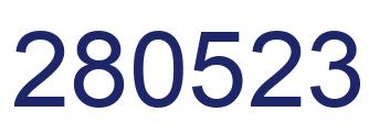 Number 280523 blue image