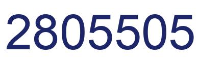 Number 2805505 blue image