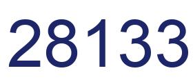 Number 28133 blue image