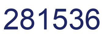 Number 281536 blue image