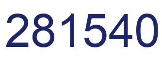 Number 281540 blue image