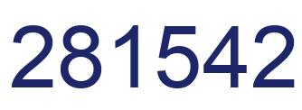 Number 281542 blue image