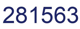Number 281563 blue image