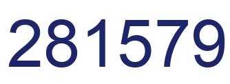 Number 281579 blue image