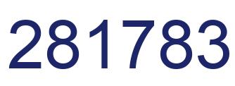 Number 281783 blue image