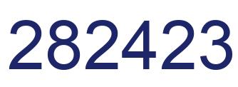 Number 282423 blue image