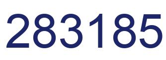 Number 283185 blue image
