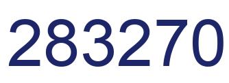 Number 283270 blue image