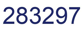 Number 283297 blue image
