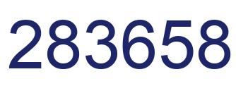 Number 283658 blue image