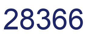 Number 28366 blue image