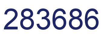 Number 283686 blue image