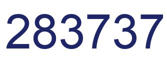 Number 283737 blue image