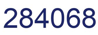 Number 284068 blue image