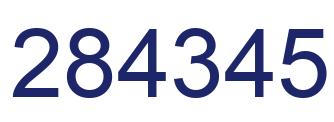 Number 284345 blue image