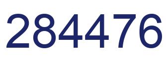 Number 284476 blue image