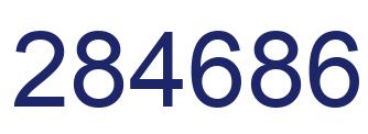 Number 284686 blue image
