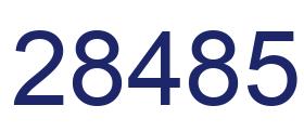 Number 28485 blue image