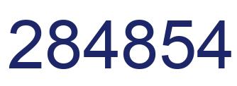 Number 284854 blue image