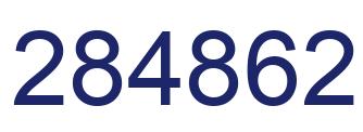 Number 284862 blue image