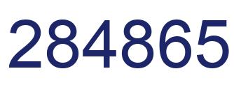 Number 284865 blue image