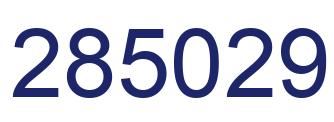 Number 285029 blue image