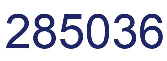 Number 285036 blue image