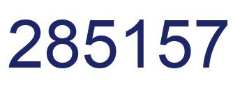 Number 285157 blue image