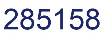 Number 285158 blue image