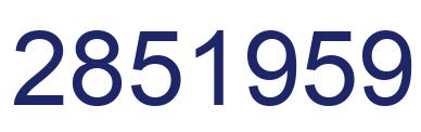 Number 2851959 blue image