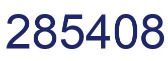Number 285408 blue image