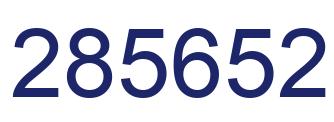 Number 285652 blue image