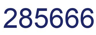Number 285666 blue image