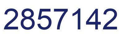 Number 2857142 blue image