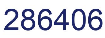 Number 286406 blue image