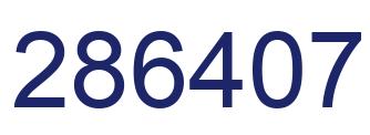 Number 286407 blue image