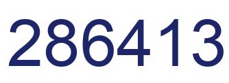 Number 286413 blue image