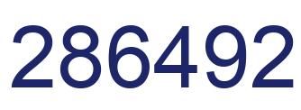 Number 286492 blue image