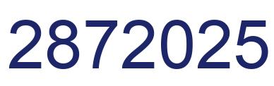 Number 2872025 blue image