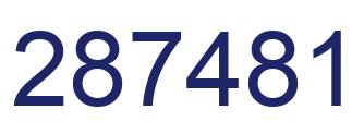 Number 287481 blue image