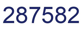 Number 287582 blue image