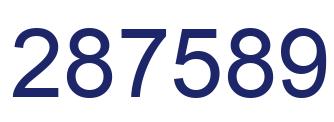 Number 287589 blue image